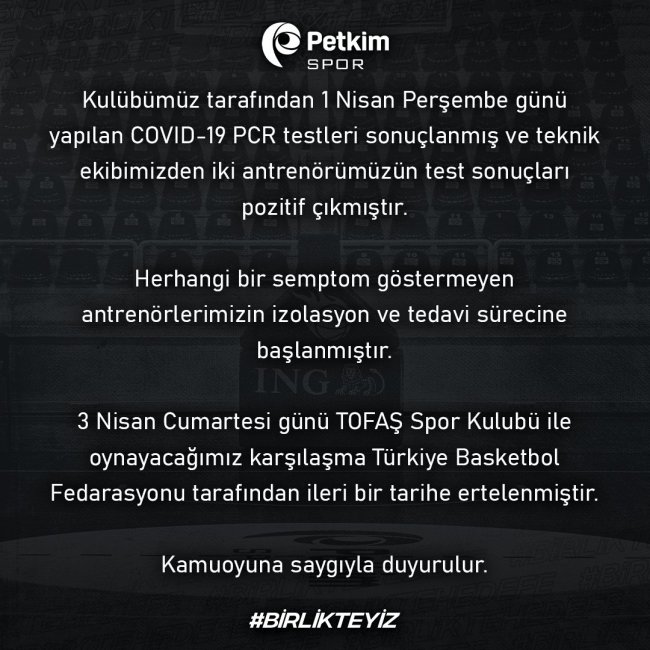 Aliağa Petkimspor TOFAŞ Maçı Ertelendi