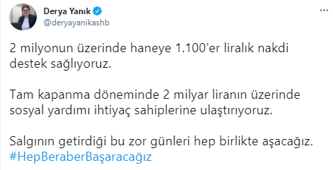 2 Milyon'un Üzerinde Aileye Nakdi Destek Yardımı Yapılacak!