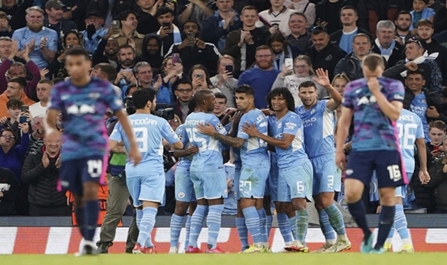 Gecenin maçı oldu Manchester City Leipzig'i 6-3 yendi