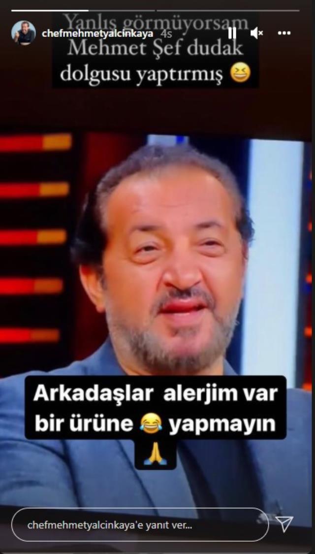 MasterChef Türkiye'nin sevilen jüri üyesi Mehmet Yalçınkaya  dudaklarına estetik yaptırdığı iddiasına sitem etti!