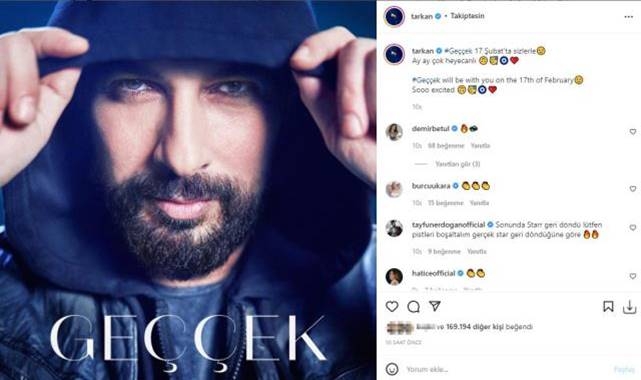 Megastar Tarkan hayranlarını çok heyecanlandıracak paylaşım yaptı