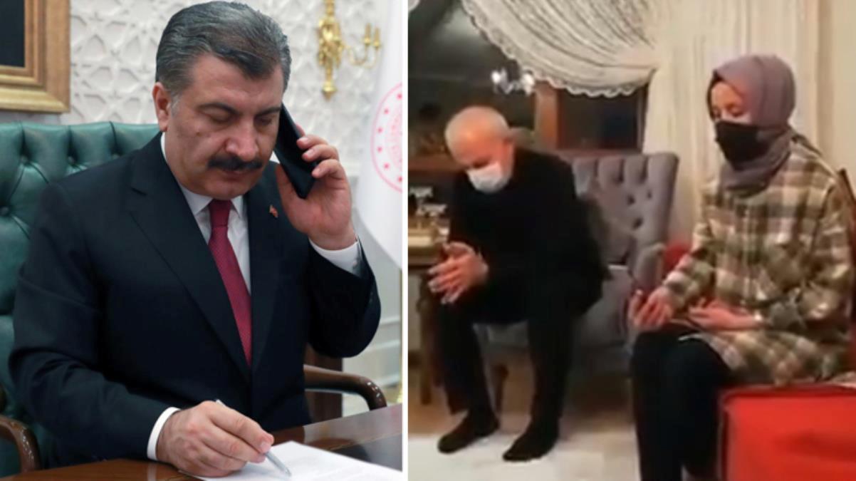 &quot;Annem inat ediyor&quot; diye tweet attı, gruplar harekete geçti! Bakan Koca, aşı olmak istemeyen öğretmeni telefonda ikna etti