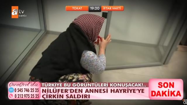 İkinci kez evli adama kaçan Nilüfer, Esra Erol'un stüdyosunda annesine saldırdı