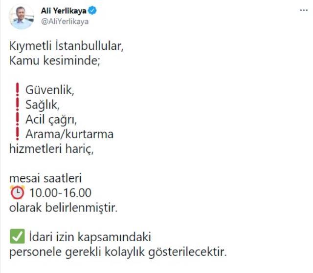 İstanbul'da kamu mesai saatleri ne zaman? İstanbul çalışma saatleri değişti mi?