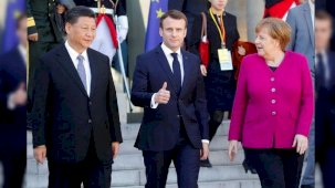 Macron, Merkel ve Çin Devlet Başkanı Şi Cinping görüştü