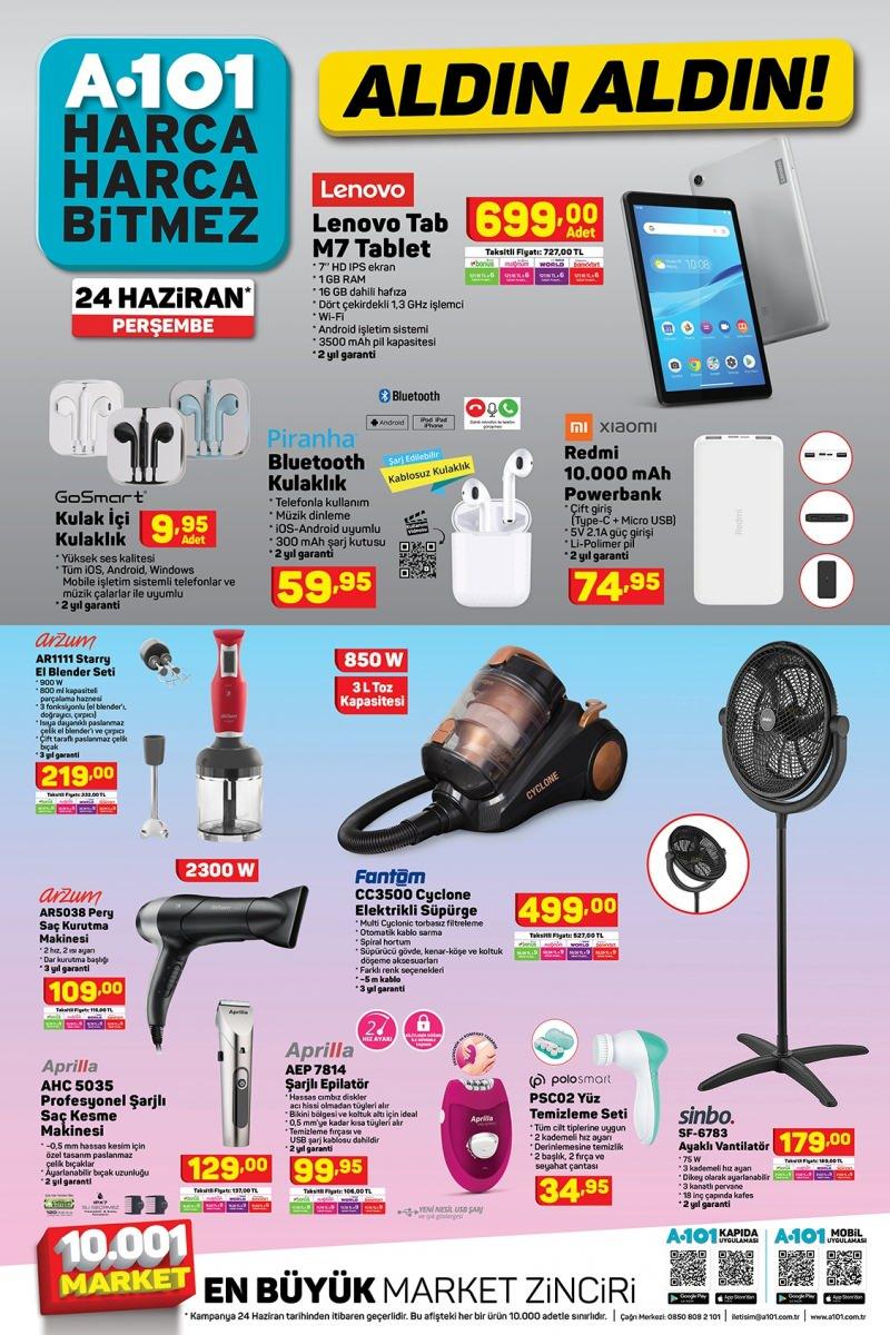 24 Haziran A101 aktüel kataloğu!
