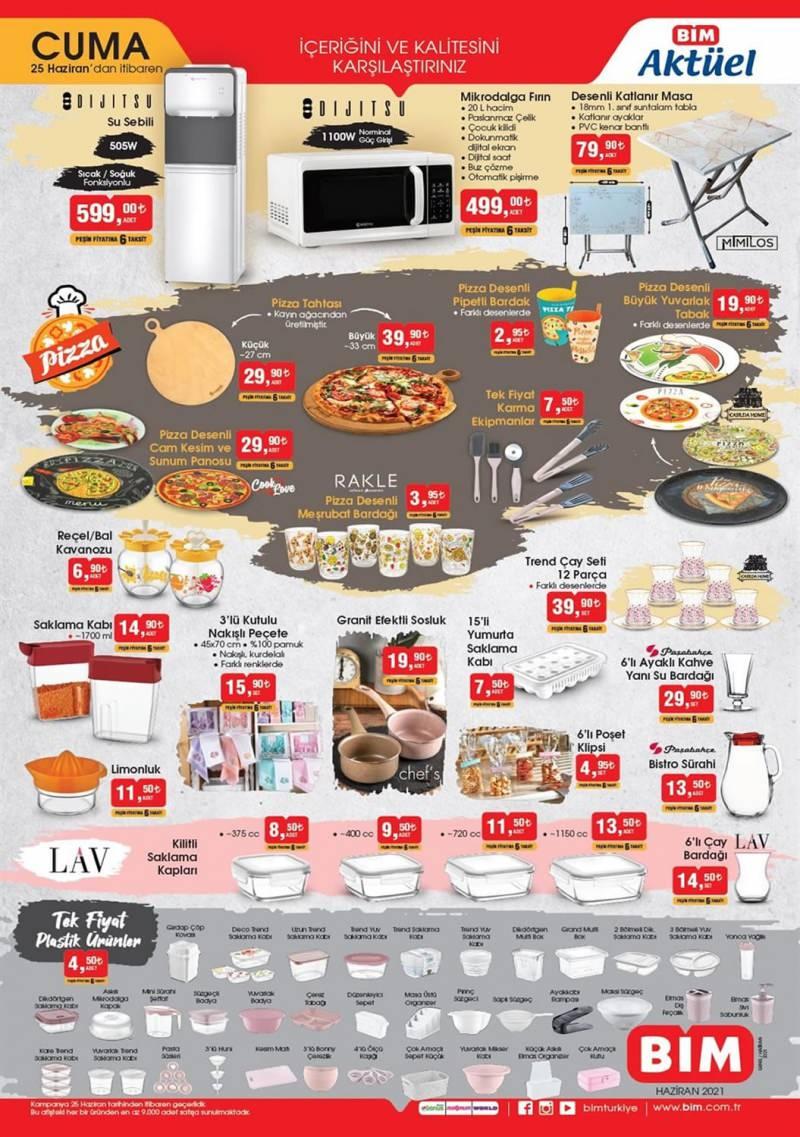 25 Haziran BİM Aktüel Kataloğu! Derin dondurucu, züccaciye, su sebili ve elektronik ürünlerde..