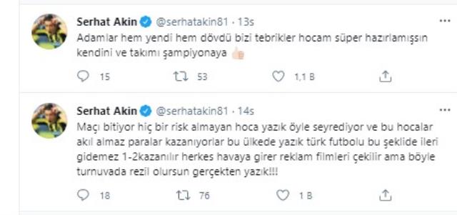 Eski milli futbolcu Serhat Akın, Şenol Güneş ve Kenan Karaman'a demediğini bırakmadı