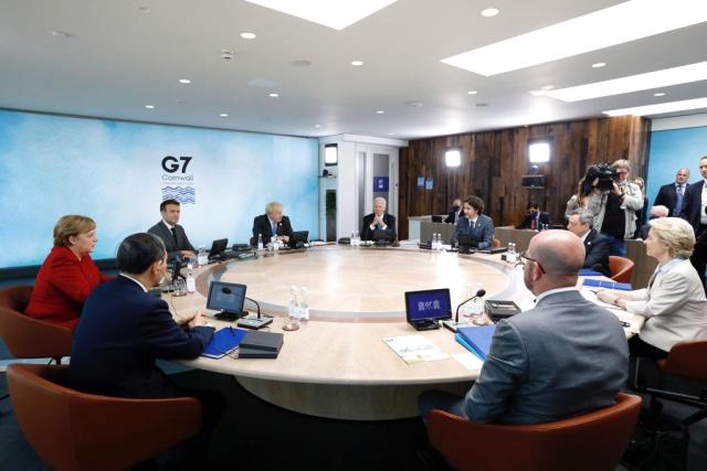 G7 Zirvesi'nin 2'nci günü sona erdiG7 liderlerinden gelişmekte olan ülkeler için Çin'e rakip olacak altyapı finansmanına onay