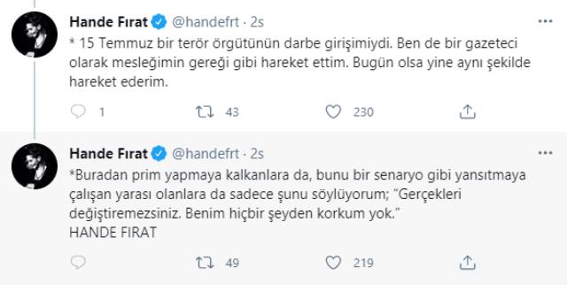 Hande Fırat'tan, gazeteci Serdar Akinan'ın Suriye'nin yağmalanmasına yönelik iddialarına yanıt: Eşimin durumu zaten iyi
