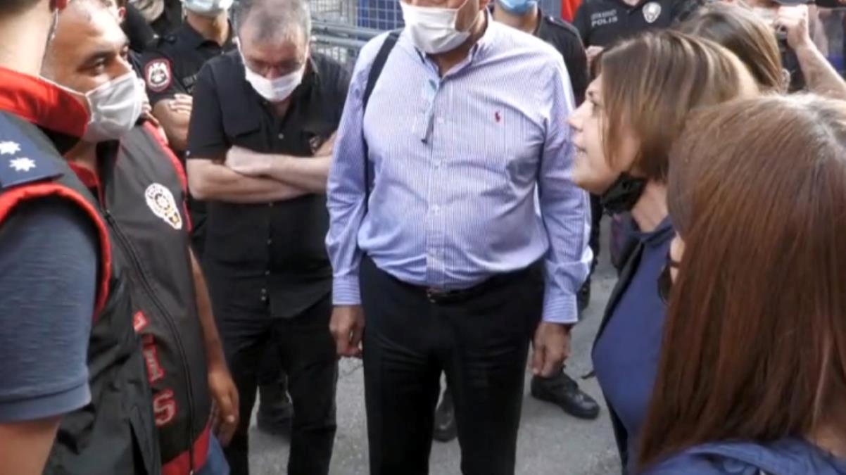 HDP'li Beştaş ile polisler arasında çadır tartışması: Silahlı saldırgan içeri girip cinayet işliyor, siz boş bir çadırı koruyorsunuz
