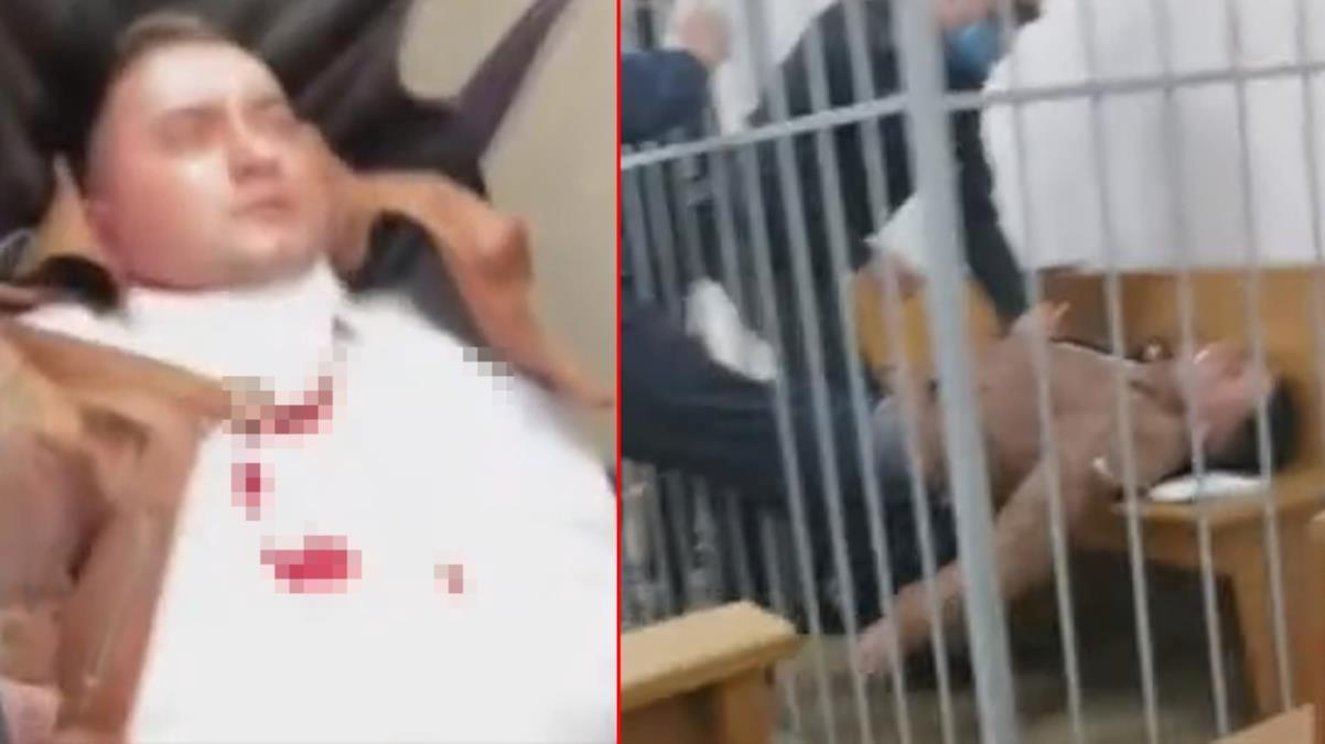 Mahkemede dehşet anları! Kalemle boğazını kesen mahkum, kanlar içerisinde kaldı