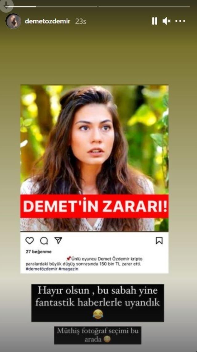 Oyuncu Demet Özdemir, kripto para piyasasında 150 bin TL kaybettiği iddiasını yalanladı