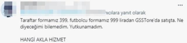 Galatasaraylı taraftarlar, 999 TL'den satışa çıkan yeni formanın fiyatına isyan etti