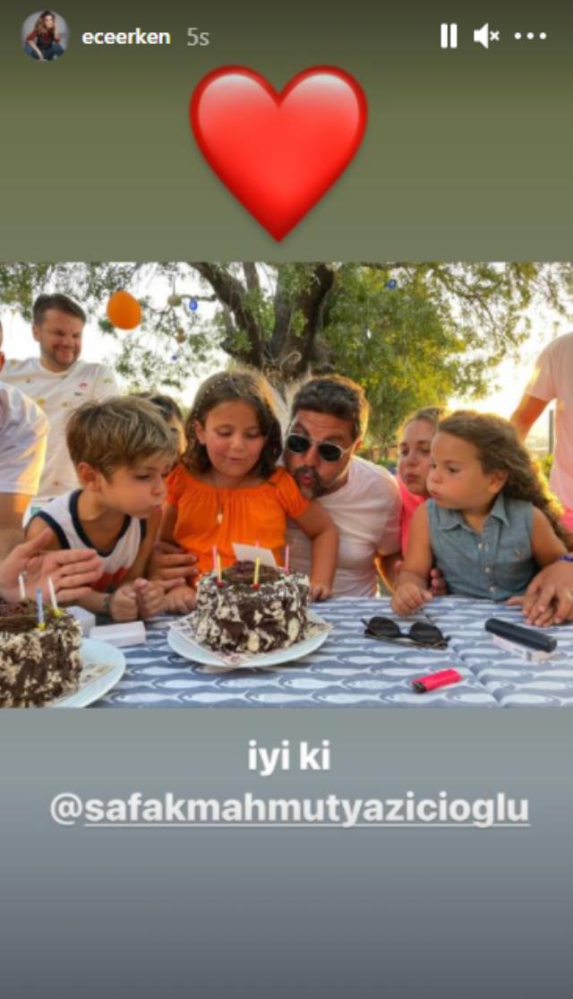 Mavi dekolteli bikinisiyle poz veren Ece Erken, aldığı kilolara dert yandı