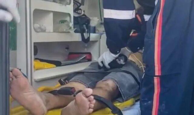 Olay yerindeki muhabir fark etti! Öldü sanılan adam ceset torbasının içinde kıpırdamaya başladı