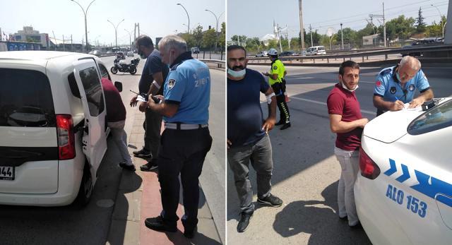 Rahatsızlanan sürücüye ilk müdahaleyi Büyükşehir Zabıta yaptı