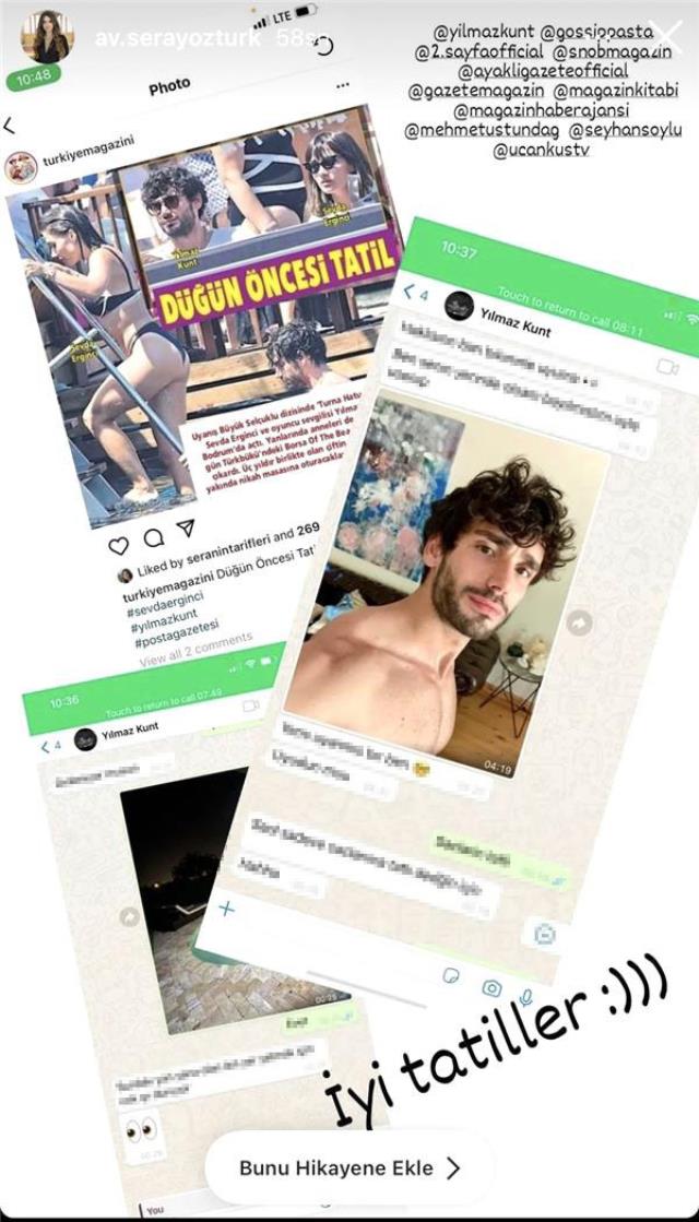 Yılmaz Kunt'un Başka Bir Kadına Attığı Mesajlar Sonrası Gözler Evlilik Kararı Aldığı Sevda Erginci'ye Çevirildi!