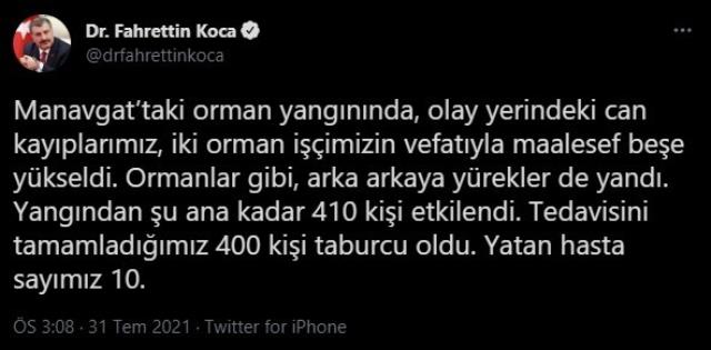 Son Dakika: Manavgat'taki orman yangınında hayatını kaybedenlerin sayısı 5'e yükseldi