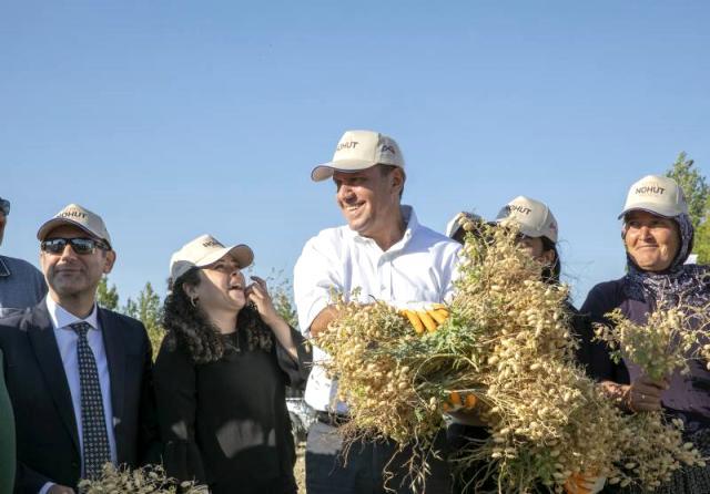 Atalık Gülnar Nohutunun İlk Hasadını Başkan Seçer Yaptı