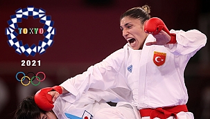 Karatede Merve Çoban, Tokyo 2020'de yarı finale çıkarak olimpiyat madalyasını garantiledi