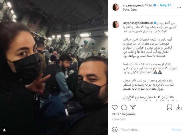 Şarkıcı Aryana Sayeed Afganistan'dan ayrılarak Katar'a gitti