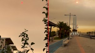 İzmirliler bu sabah sepya bir gökyüzüne uyandı! Endişeli vatandaşlar sordu: Zombi istilası mı?