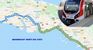 Gebze- Halkalı Arasında Hizmet Veren Marmaray'ın En Güncel Durakları