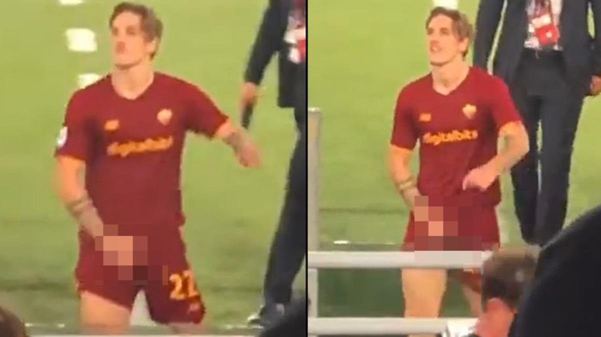 İtalyan derbisinde büyük skandal! Nicolo Zaniolo&#039;nun cinsel organını tutarak yaptığı hareket infial yarattı