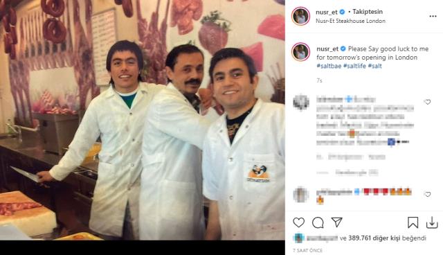 Londra'da restoran açmaya hazırlanan Nusret Gökçe, çıraklık fotoğrafını paylaşarak takipçilerinden destek istedi