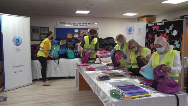 Tuzla Belediyesi'nden yüz yüze eğitim öncesi ihtiyaç sahibi ailelerin yüzünü güldüren kampanya