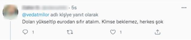 Vedat Milor'un doların 1 liraya düşmesi için yaptığı ironi, yorum bombardımanına tutuldu
