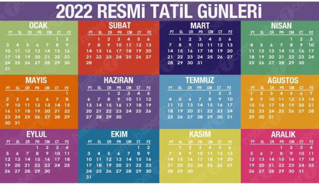 2022 Resmi Tatil Günleri Belli Oldu! Dini bayramlarda kaç gün izin olacak?