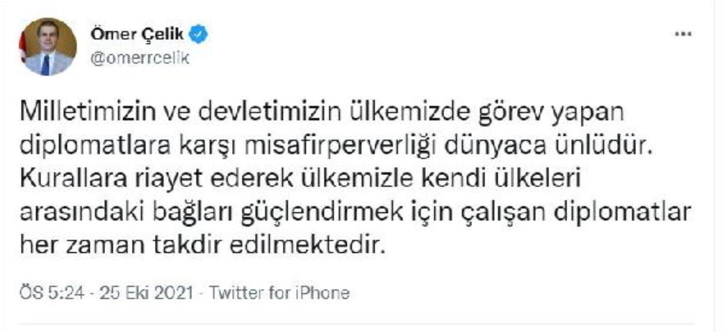 AK Parti Sözcüsü Çelik ve Genel Başkan yardımcısı Dağ&#039;dan büyükelçilerle ilgili açıklama