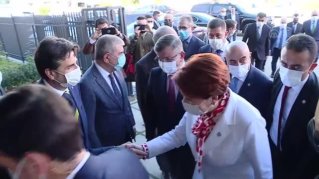 Akşener, Gelecek Partisi Genel Başkanı Davutoğlu'nu ziyaret etti