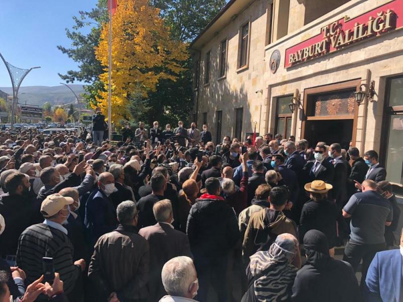 Bayburt'ta Binali Yıldırım izdihamı