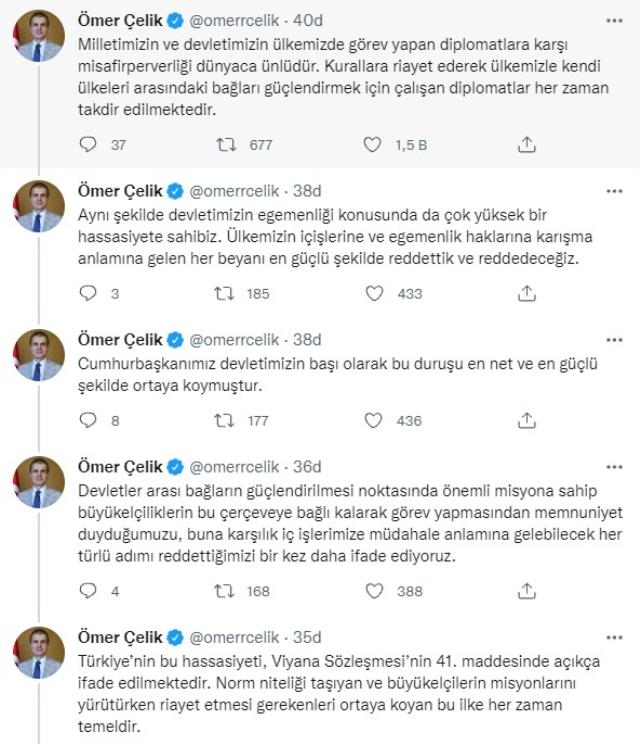 Büyükelçilerin geri adımına AK Parti'den ilk yorum: Cumhurbaşkanımız güçlü bir duruş gösterdi