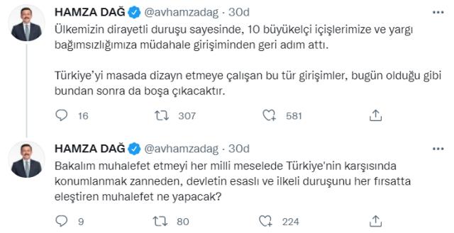 Büyükelçilerin geri adımına AK Parti'den ilk yorum: Cumhurbaşkanımız güçlü bir duruş gösterdi