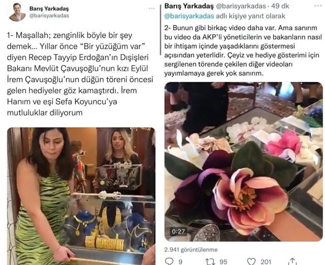 CHP'li eski vekil Yarkadaş'ın "Bakan Çavuşoğlu'nun kızının lüks düğünü" dediği görüntüler CHP'li ismin çıktı