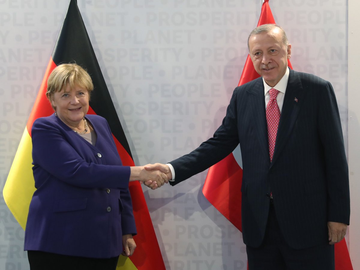 Cumhurbaşkanı Erdoğan, G20'de Angela Merkel'i kabul etti
