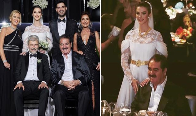 Fotoğrafın en çok dikkat çeken detayı Tatlıses&#039;in gelinine taktığı altın kemer oldu