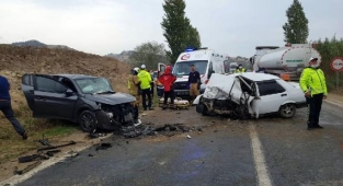 Yağmur Nedeni İle Kayganlaşan Yol, Kazaya Sebep Oldu!