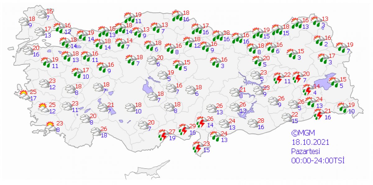 Meteoroloji 47 il için sağanak yağış uyarısında bulundu