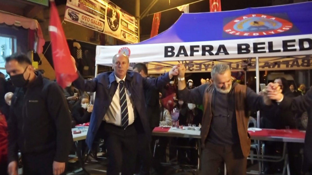 Muharrem İnce, halay çekerken davulu susturdular