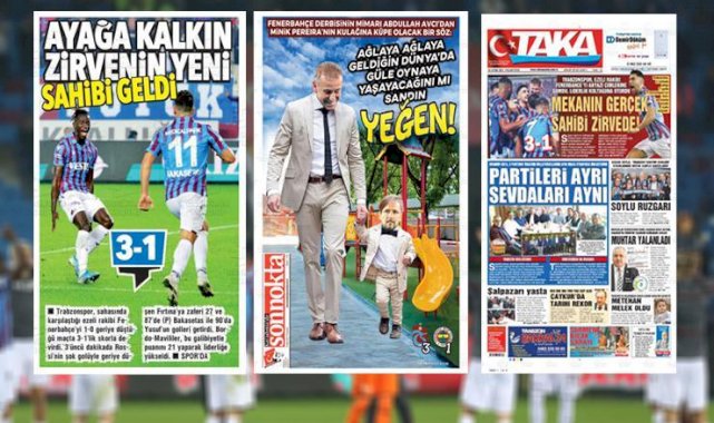 Trabzonspor - Fenerbahçe maçı sonrasında Trabzon yerel basınından flaş manşetler