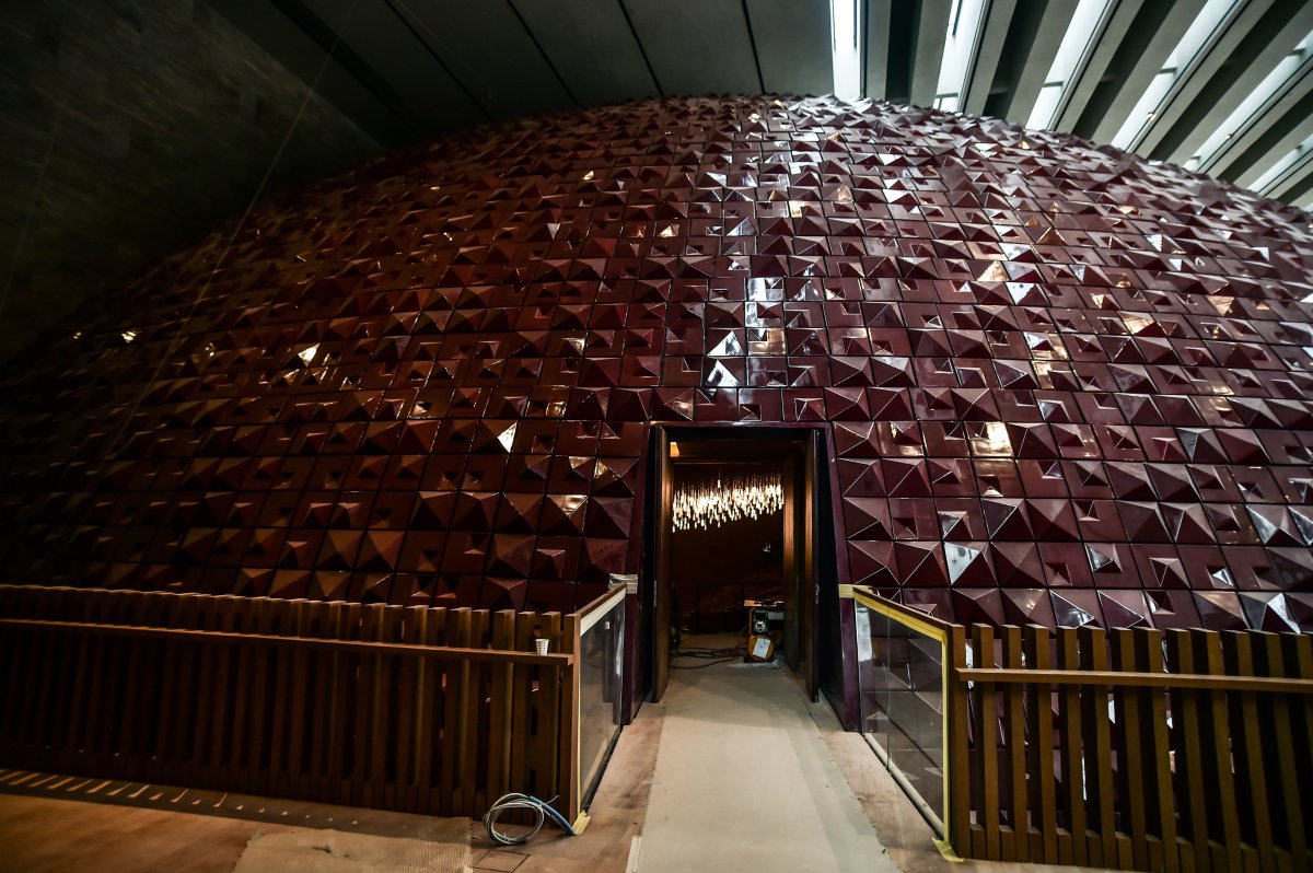 Taksim'deki AKM'nin, açılışa yakın son hali görüntülendi