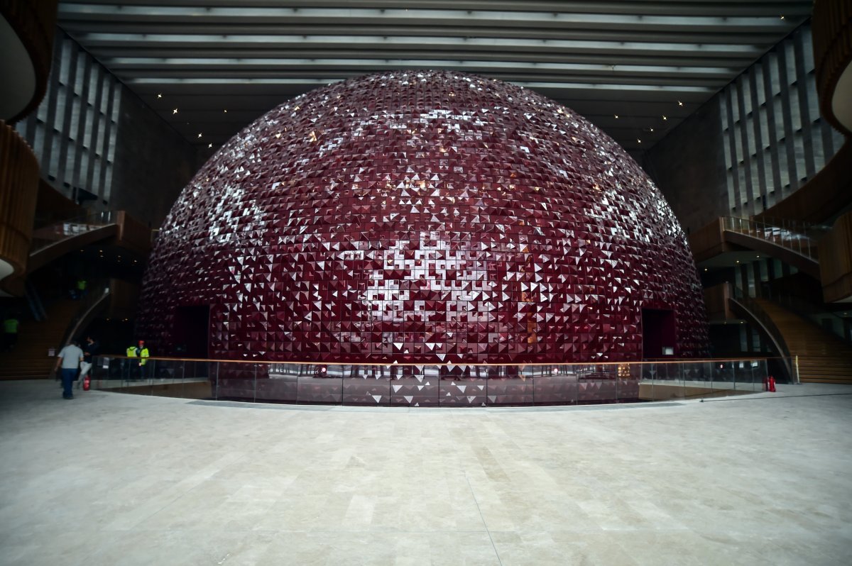 Taksim'deki AKM'nin, açılışa yakın son hali görüntülendi