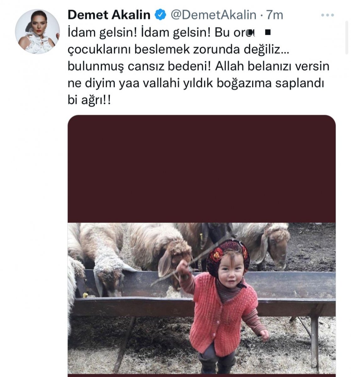 Demet Akalın'dan minik Müslüme'nin ölümü sonrası 'katil' tepkisi