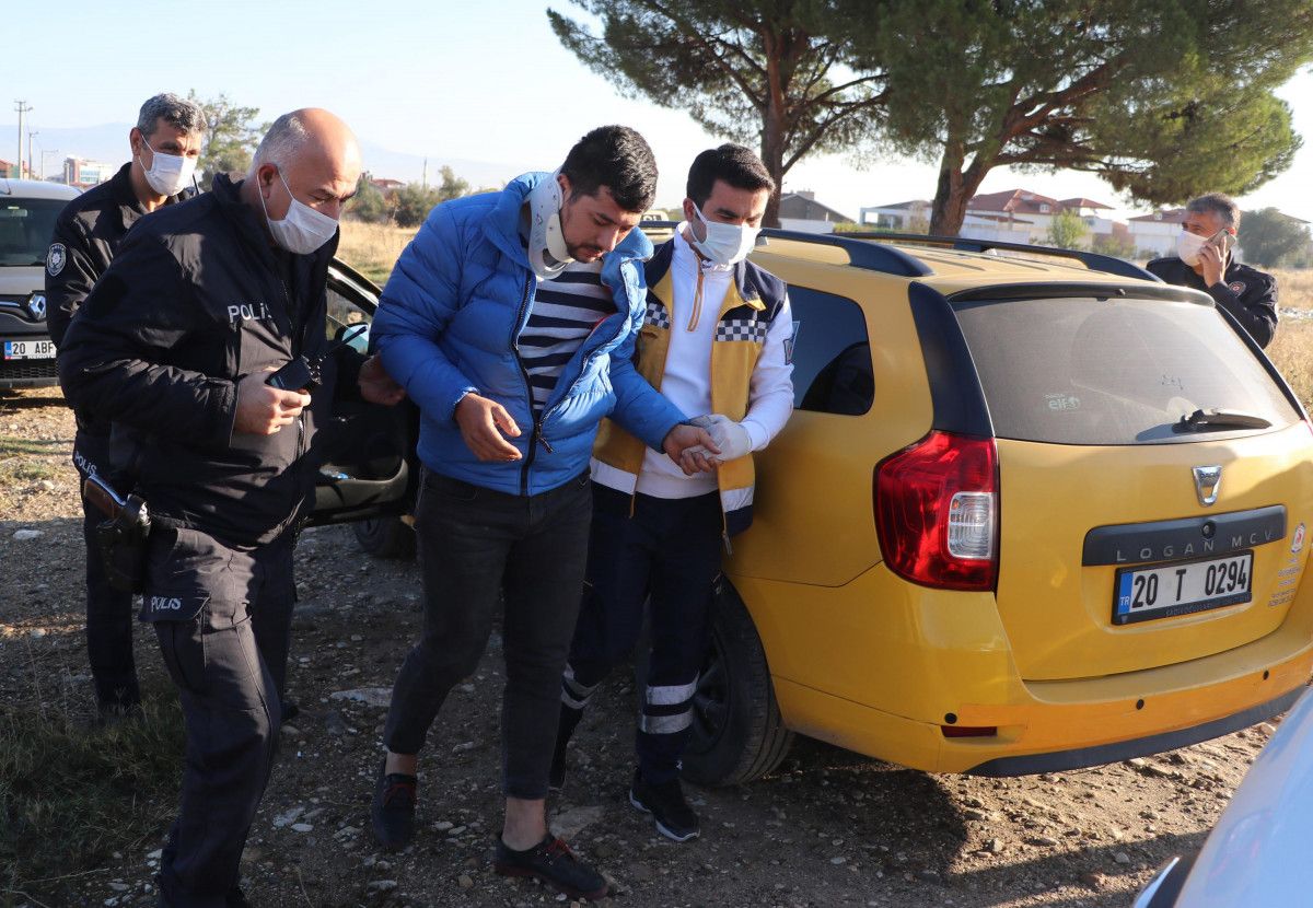 Denizli'de darbedildğini ve gasbedildiğini iddia eden taksicinin oyunu bozuldu