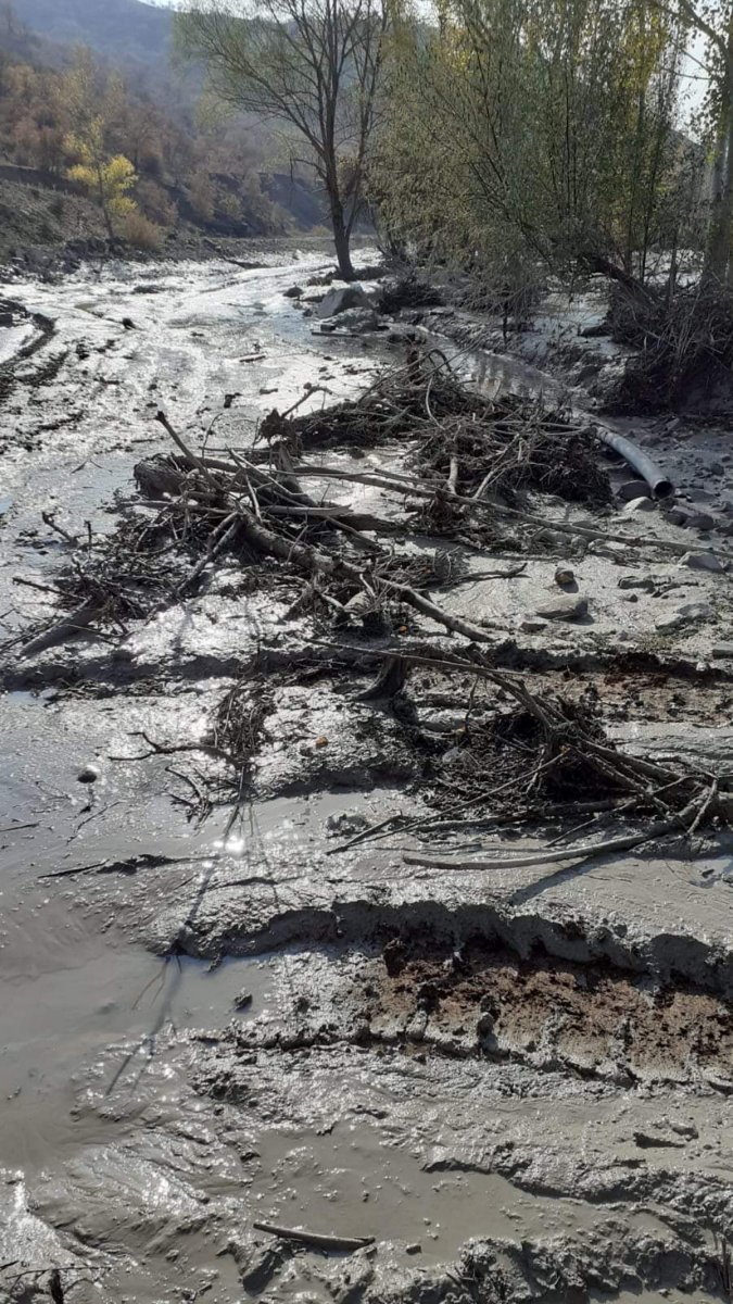 Giresun’daki çöken atık barajından, yaklaşık 5 bin ton kimyasal yayıldı